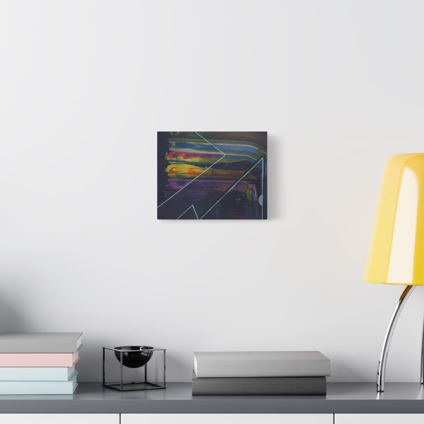 Abstract Geometric Canvas Art - 2025 astronomy – Colorful Drip Triangle Stretched Canvas
