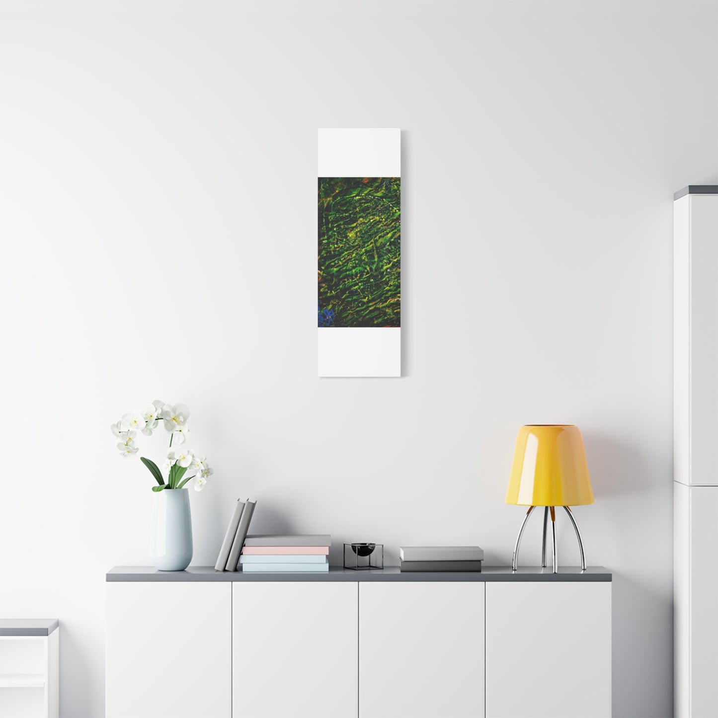 Confessions - Abstract Green Texture Canvas - Matte Stretched Wall Art
