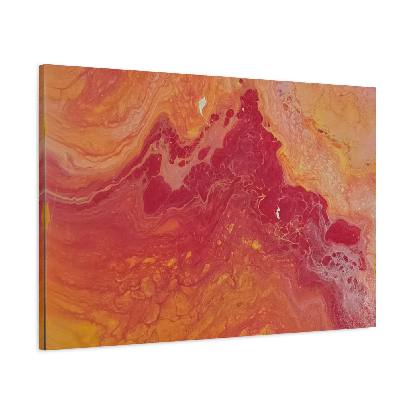 Abstract Pepto Popured - Sunset Swirl Matte Canvas Art - Stretched 1.25"