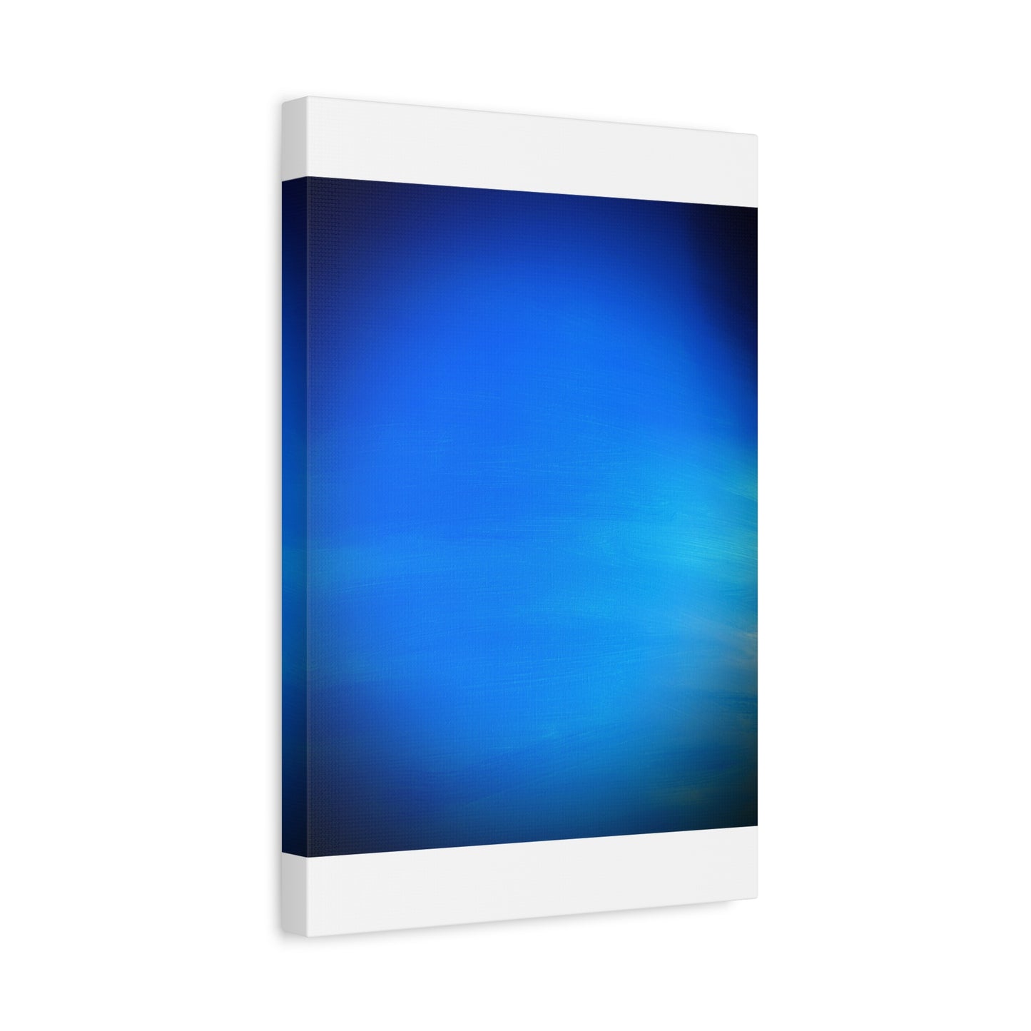 Blue Burst - Gradient Matte Canvas Print — Abstract Ocean Wall Art, Stretched 1.25"