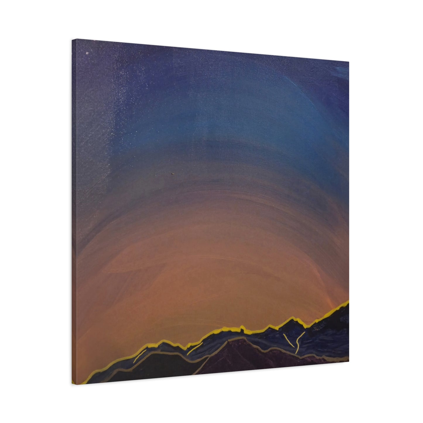 Sunset Mountain Canvas Wall Art - first light — Matte Stretched Landscape Print