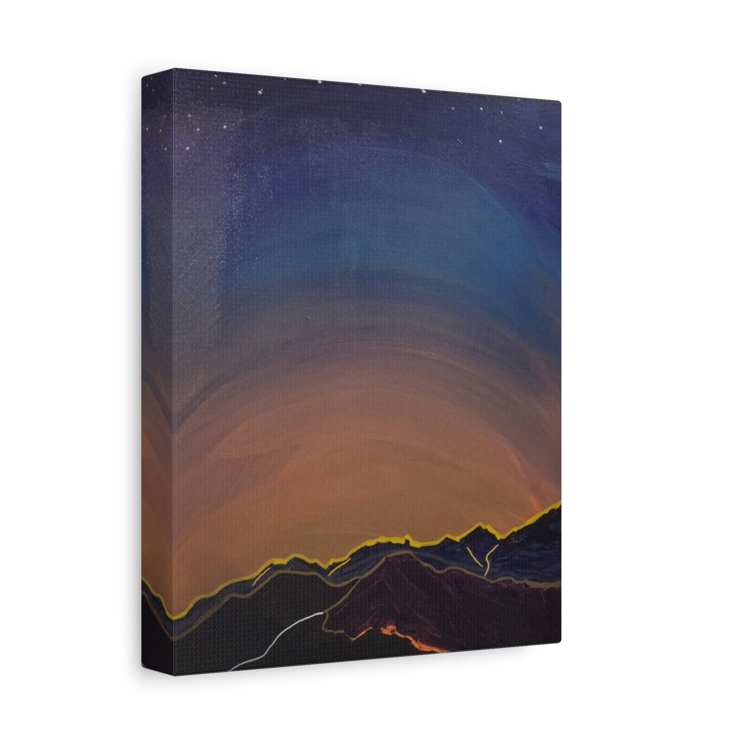 Sunset Mountain Canvas Wall Art - first light — Matte Stretched Landscape Print