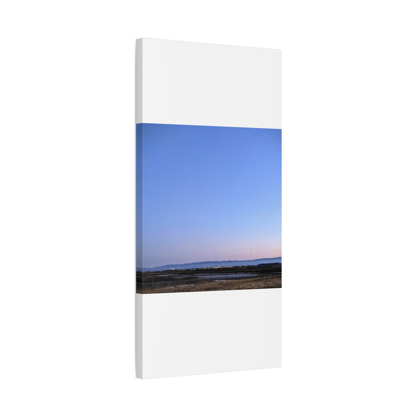 Serene Blue Horizon Matte Canvas Print — Stretched Wall Art
