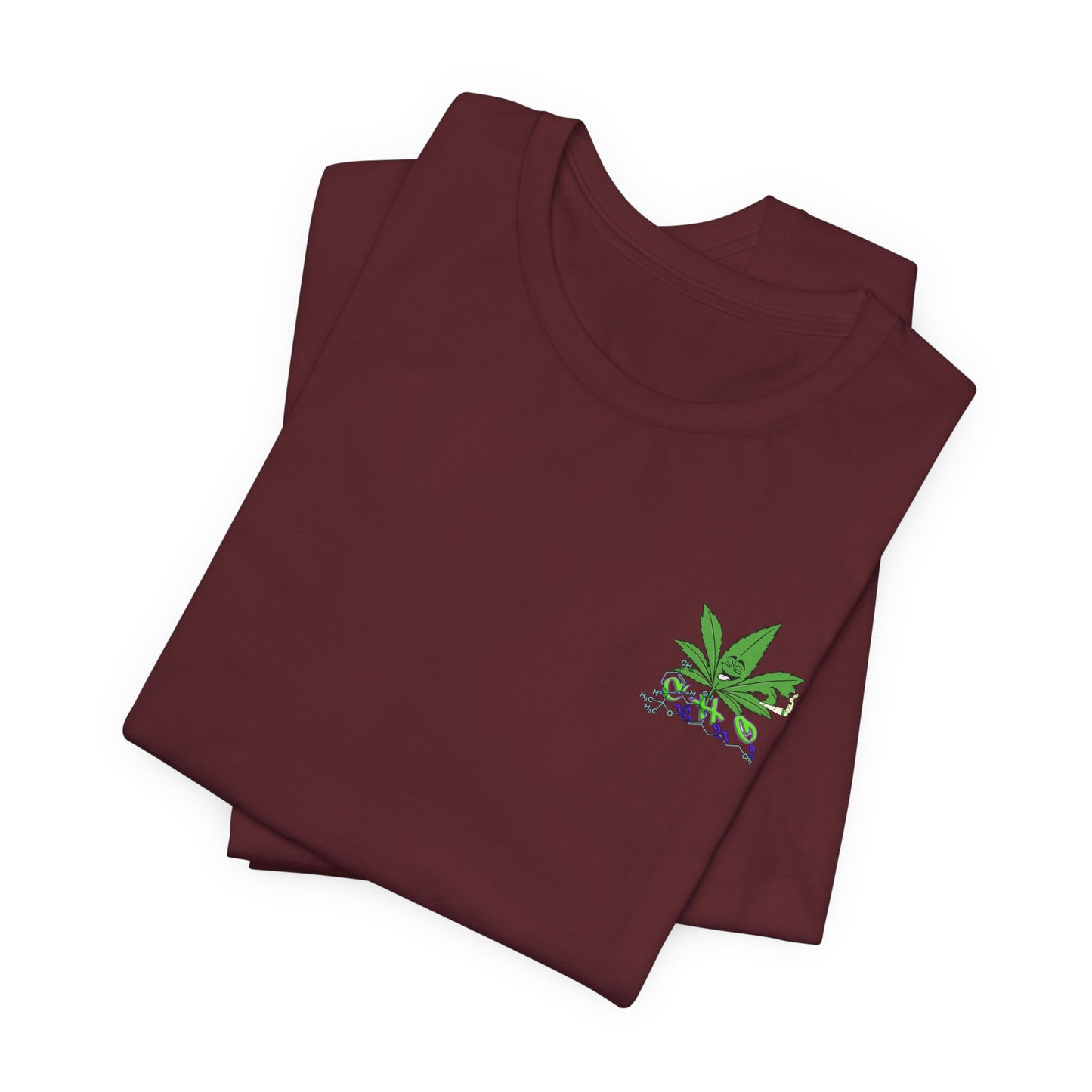 C16H21O2 - Minimal Marijuana Plant Graphic T-Shirt