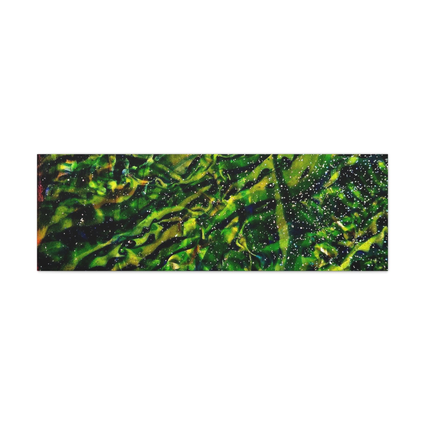 Confessions - Abstract Green Texture Canvas - Matte Stretched Wall Art