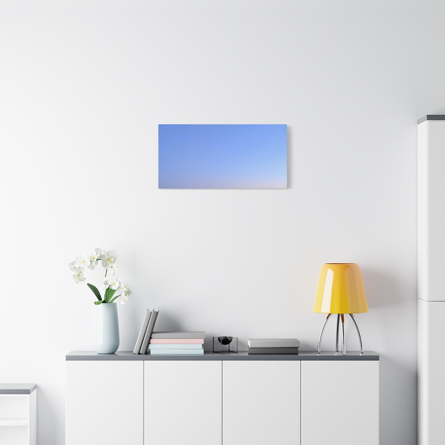 Serene Blue Horizon Matte Canvas Print — Stretched Wall Art