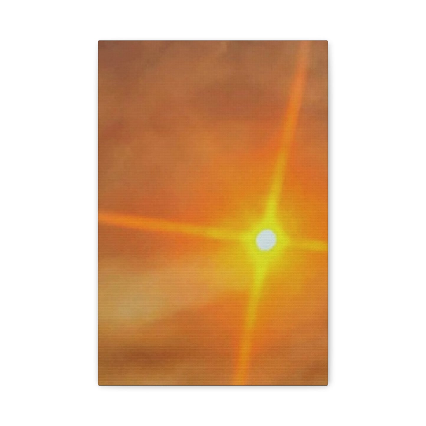 Sunburst Sunset Canvas Print — Warm Abstract Wall Art
