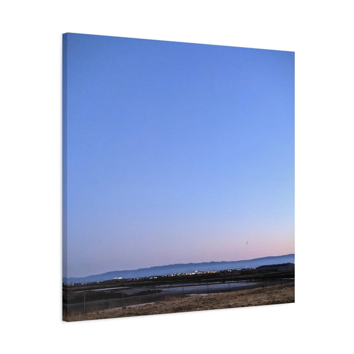 Serene Blue Horizon Matte Canvas Print — Stretched Wall Art