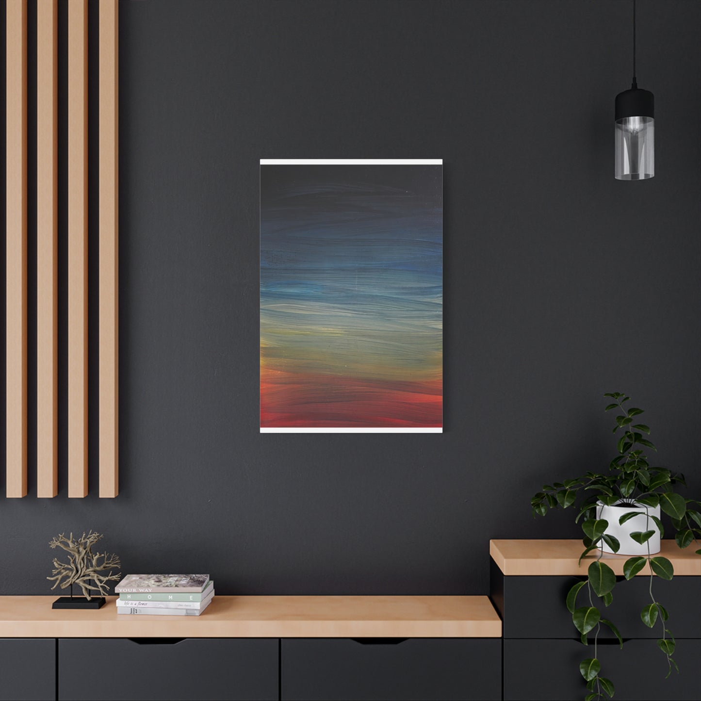 Abstract Coastal Sunset Canvas Print — Matte Stretched Wall Art