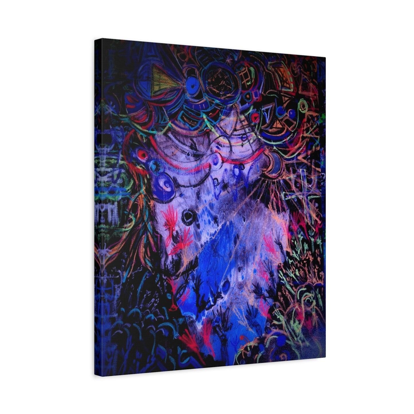 soul_extractions - Abstract Neon Canvas Art - Vibrant Psychedelic Wall Decor