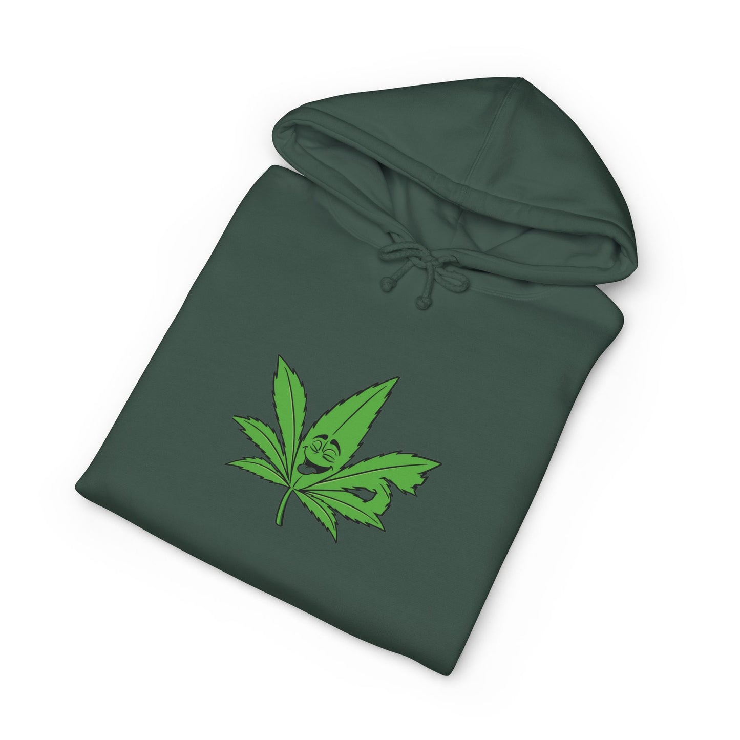 Cannabis Leaf Hoodie — Green Marijuana Leaf Graphic Pullover
