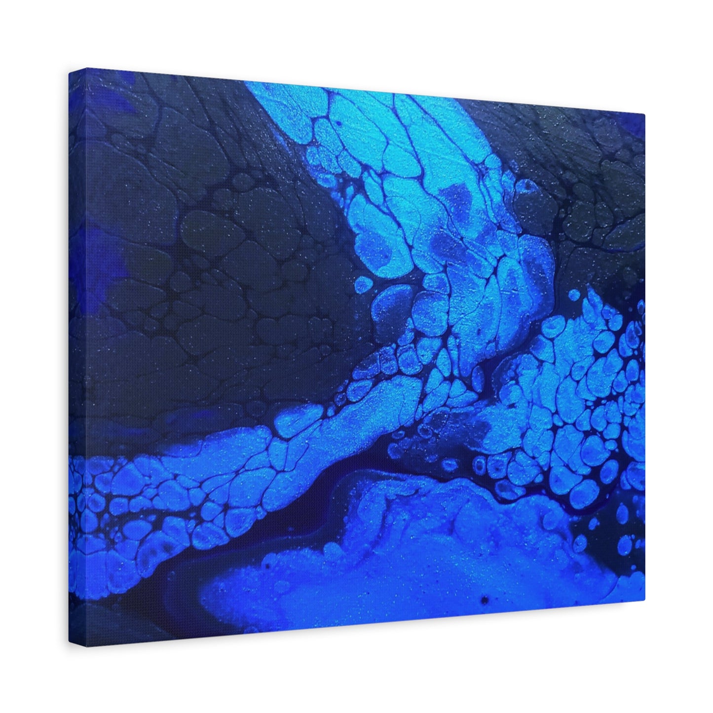 Abstract Blue Ocean Canvas Print — Matte Stretched Wall Art