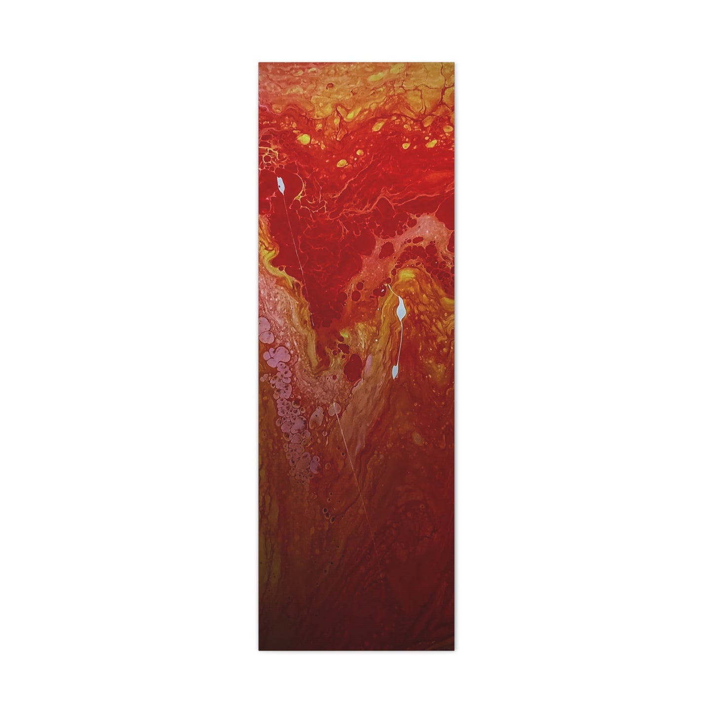 Abstract Red Fluid Art Canvas Print — Matte Stretched Wall Art