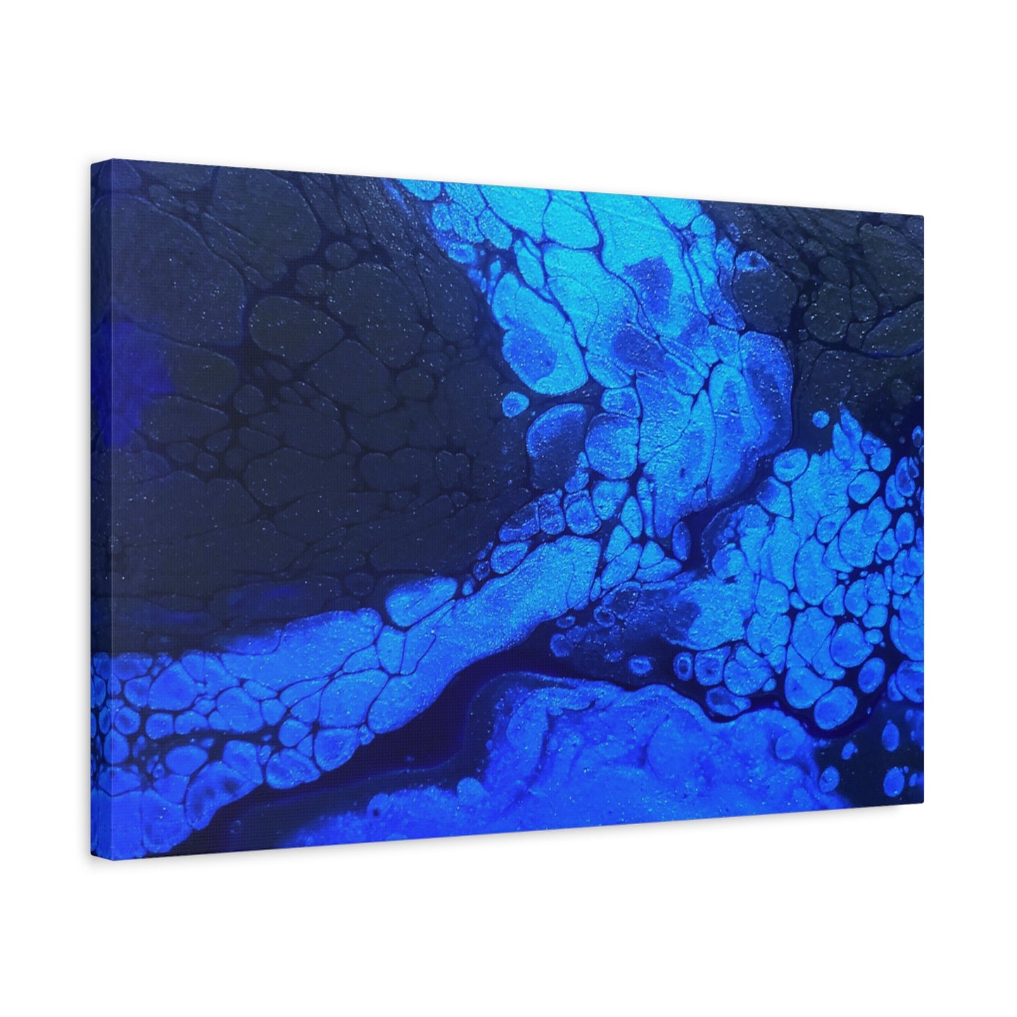 Abstract Blue Ocean Canvas Print — Matte Stretched Wall Art