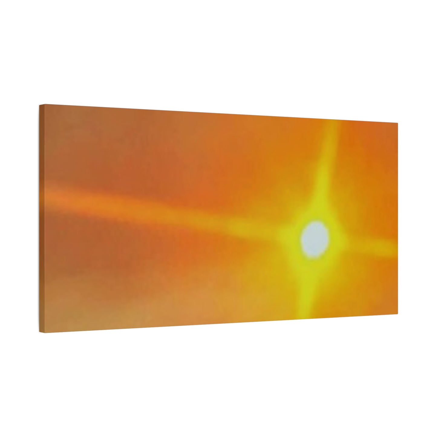 Sunburst Sunset Canvas Print — Warm Abstract Wall Art
