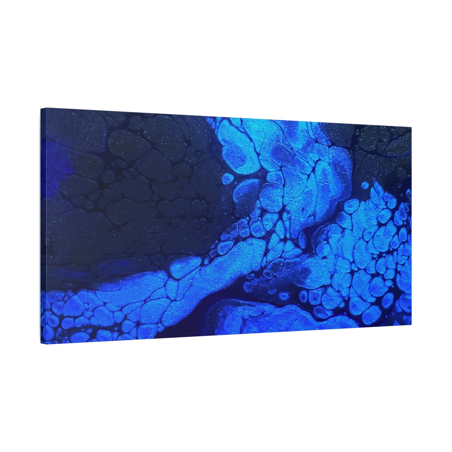 Abstract Blue Ocean Canvas Print — Matte Stretched Wall Art