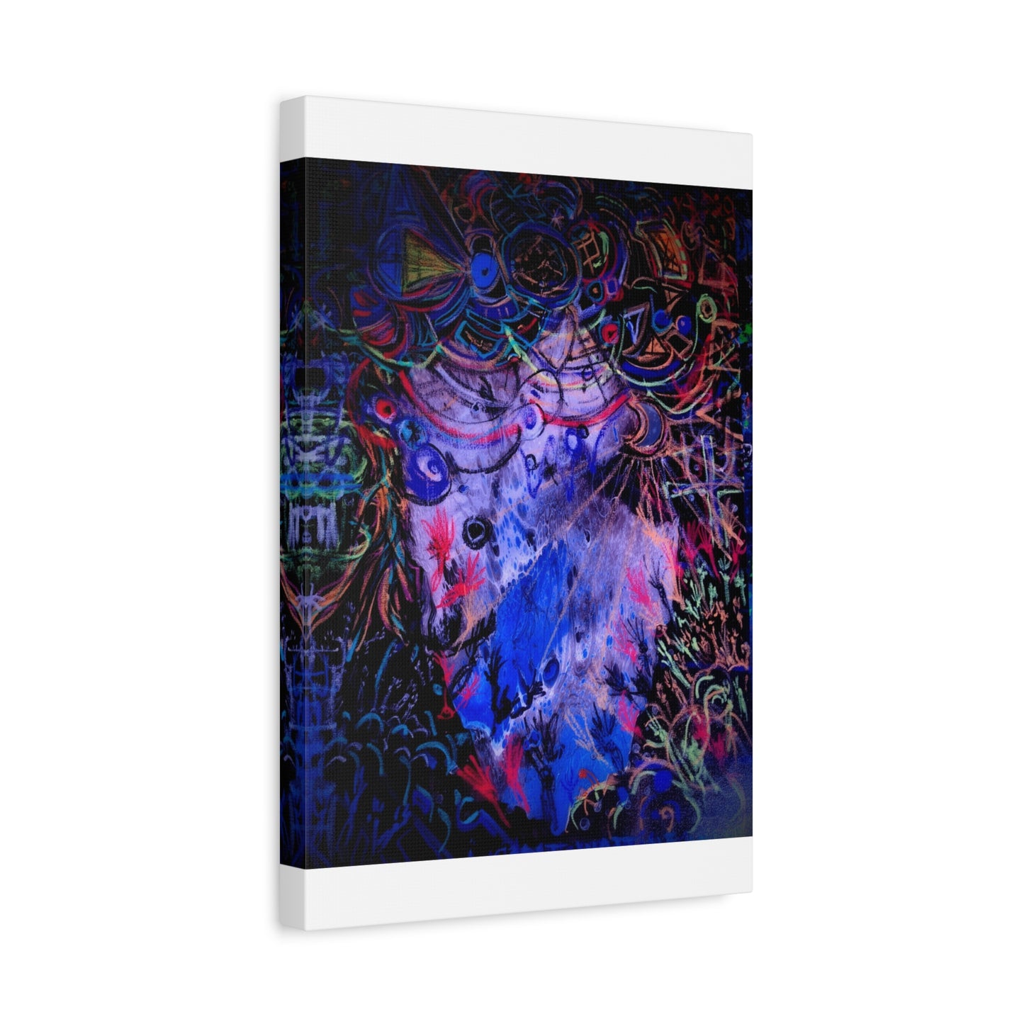 soul_extractions - Abstract Neon Canvas Art - Vibrant Psychedelic Wall Decor