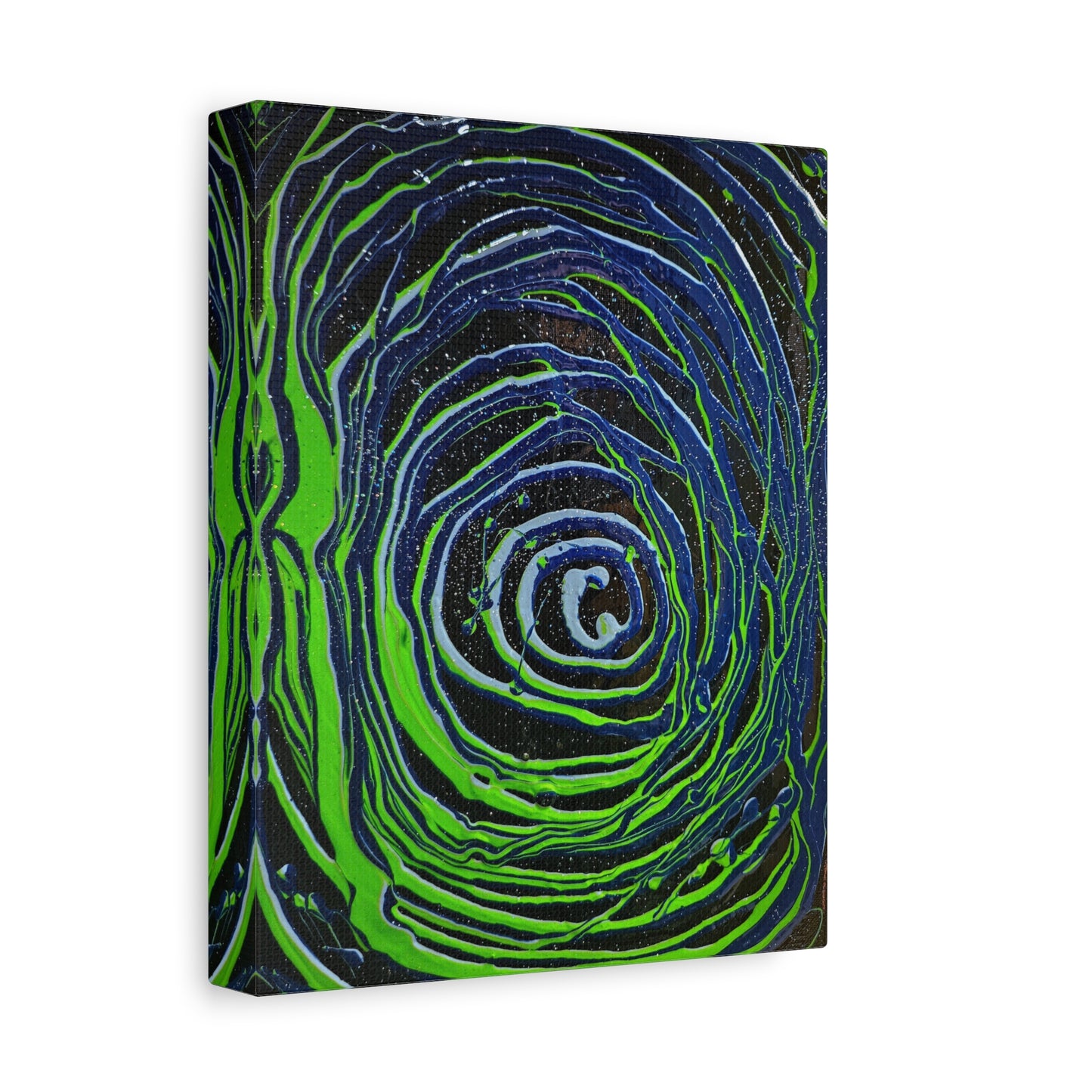 Abstract Green Swirl Matte Canvas Art — Stretched 1.25" Wall Décor