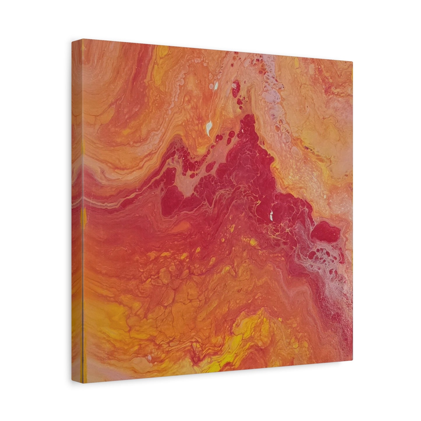 Abstract Pepto Popured - Sunset Swirl Matte Canvas Art - Stretched 1.25"