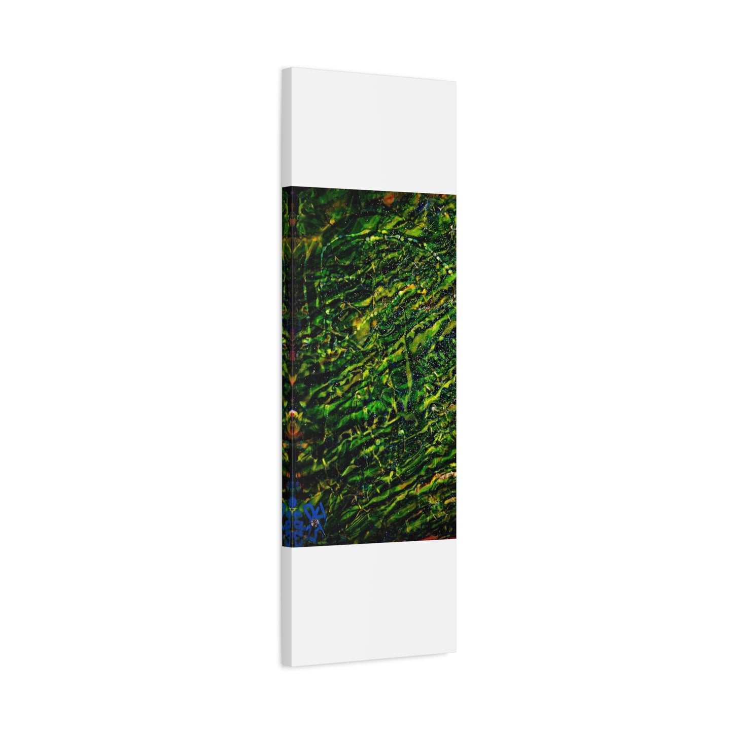 Confessions - Abstract Green Texture Canvas - Matte Stretched Wall Art