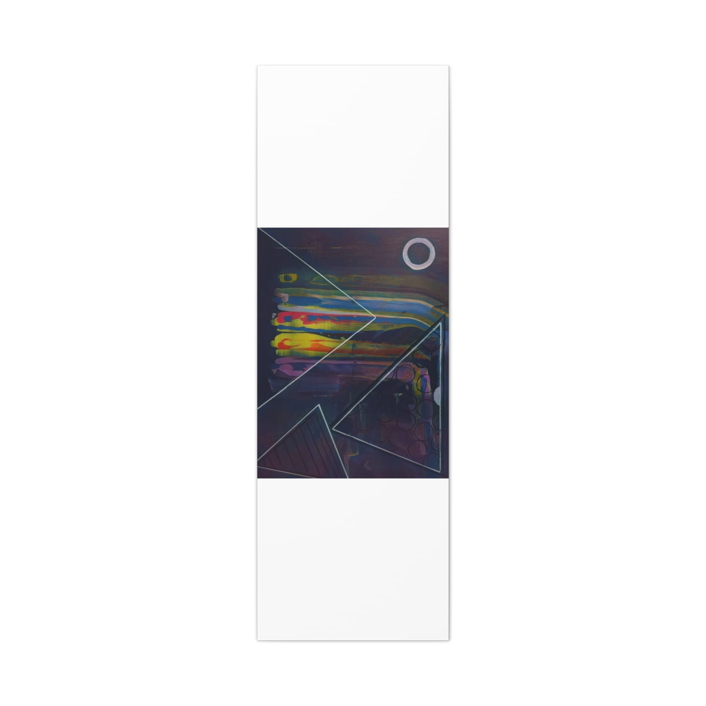 Abstract Geometric Canvas Art - 2025 astronomy – Colorful Drip Triangle Stretched Canvas