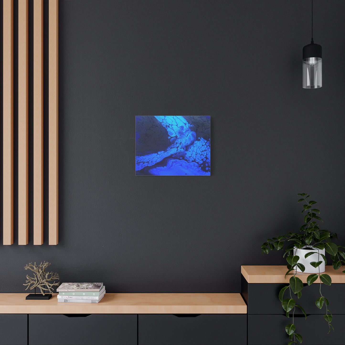 Abstract Blue Ocean Canvas Print — Matte Stretched Wall Art