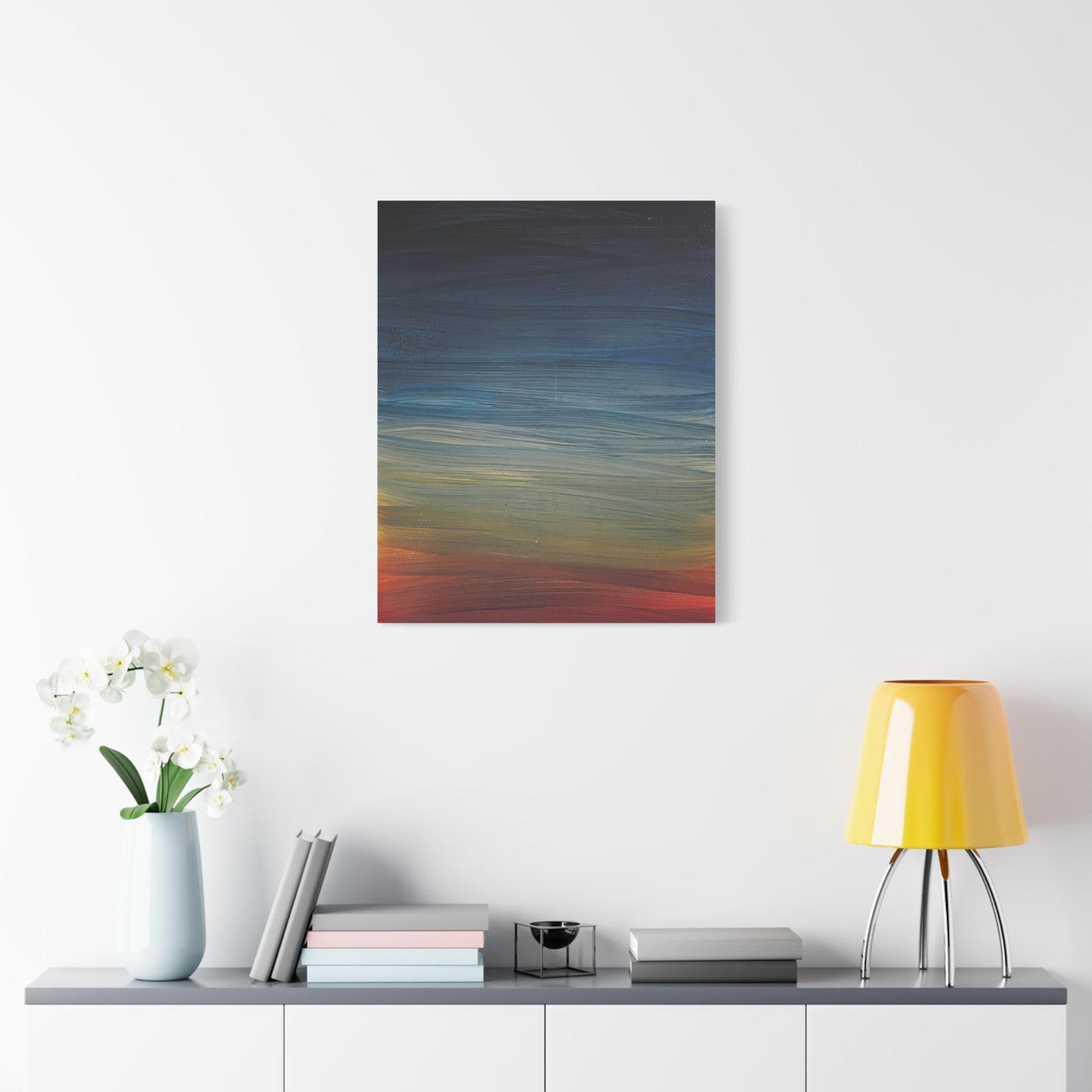 Abstract Coastal Sunset Canvas Print — Matte Stretched Wall Art
