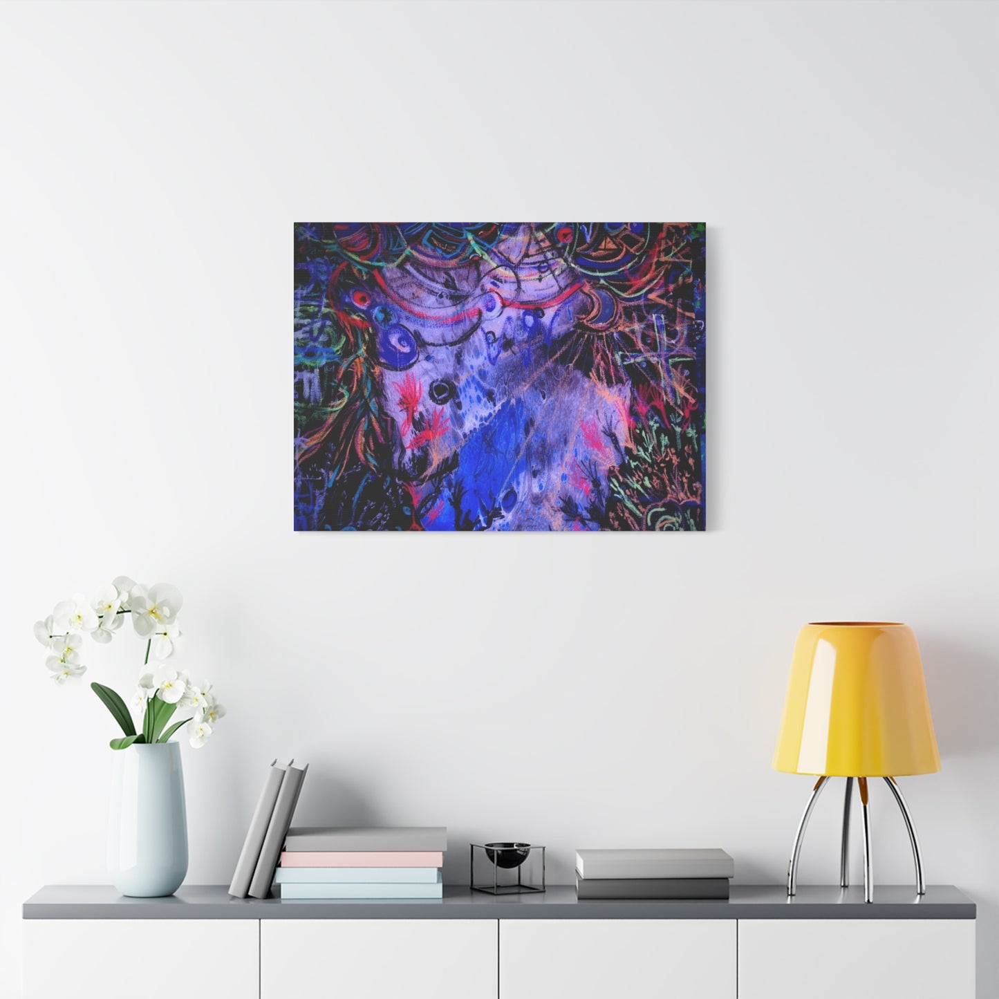 soul_extractions - Abstract Neon Canvas Art - Vibrant Psychedelic Wall Decor