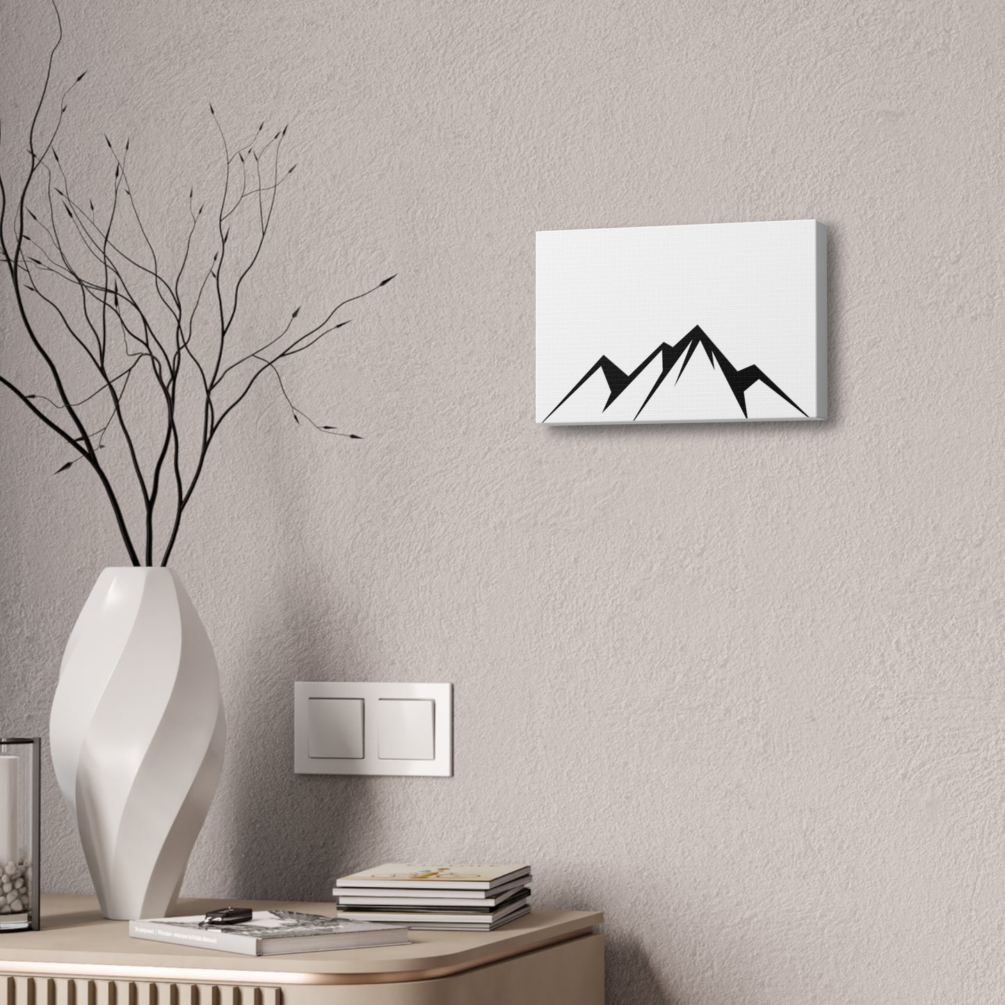 mountains005 - Black Mountain Canvas Art Print