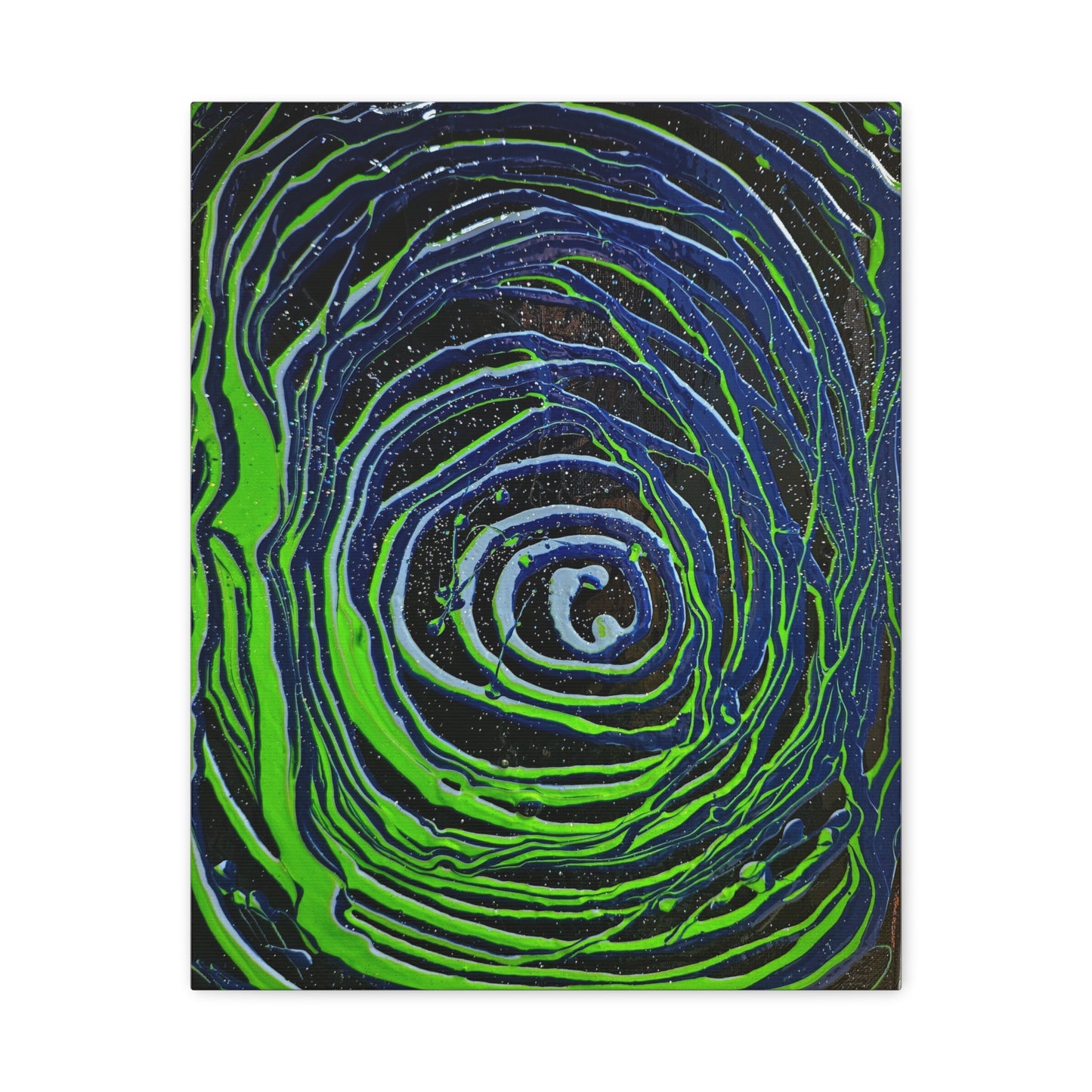 Abstract Green Swirl Matte Canvas Art — Stretched 1.25" Wall Décor