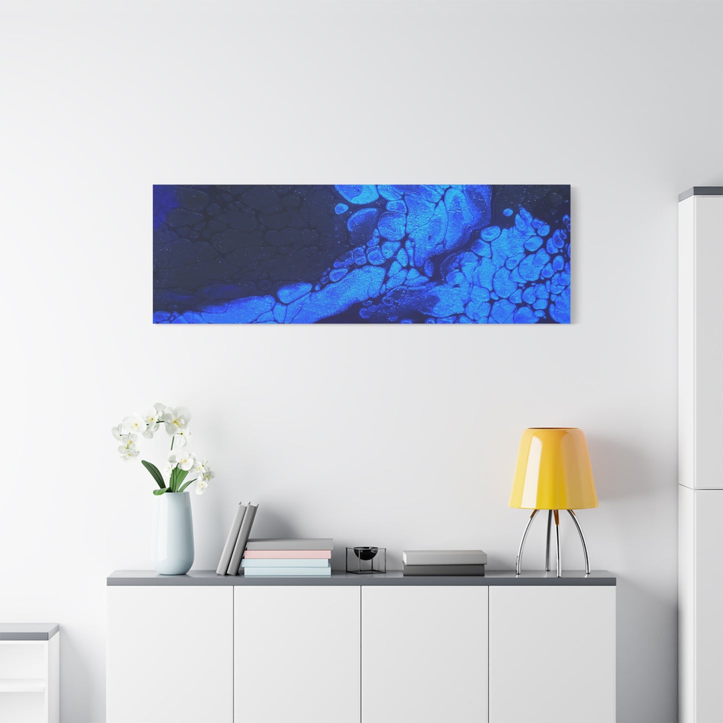 Abstract Blue Ocean Canvas Print — Matte Stretched Wall Art