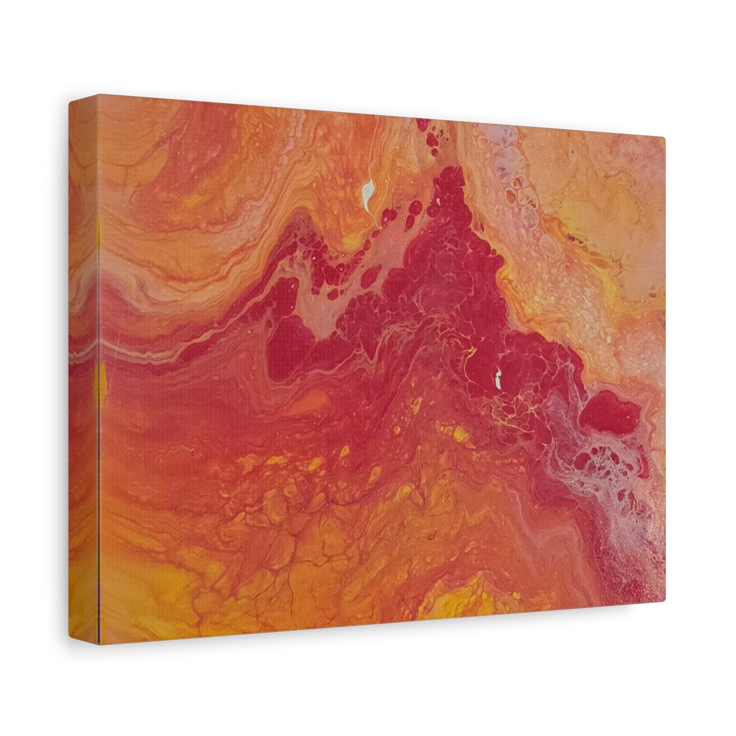 Abstract Pepto Popured - Sunset Swirl Matte Canvas Art - Stretched 1.25"