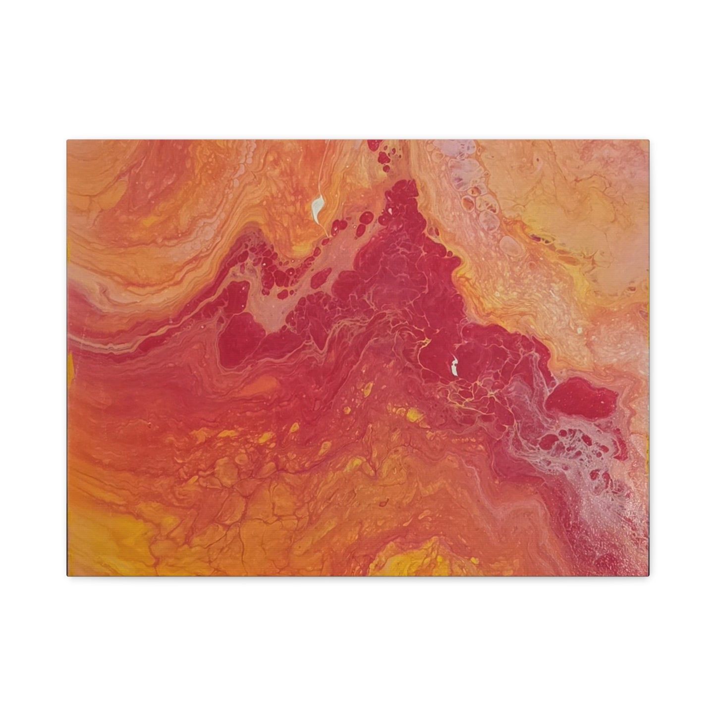 Abstract Pepto Popured - Sunset Swirl Matte Canvas Art - Stretched 1.25"