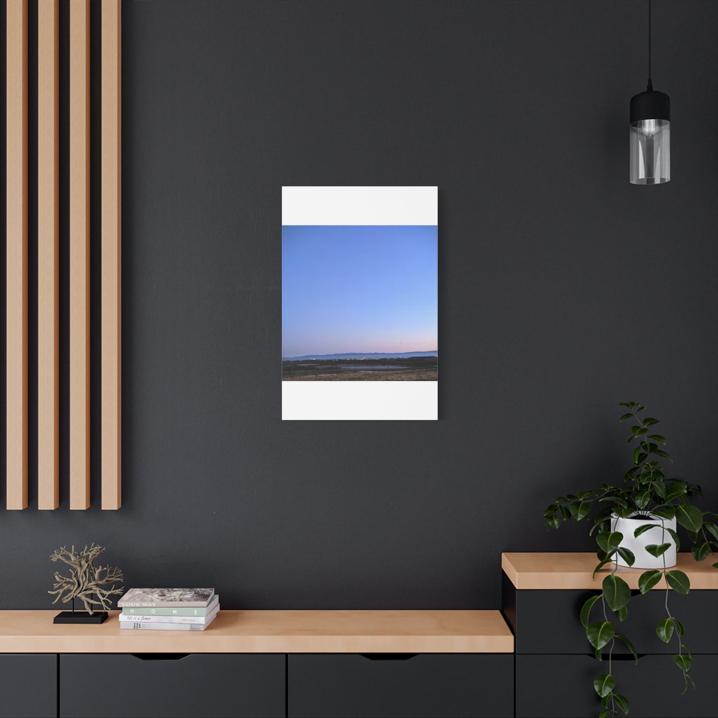 Serene Blue Horizon Matte Canvas Print — Stretched Wall Art