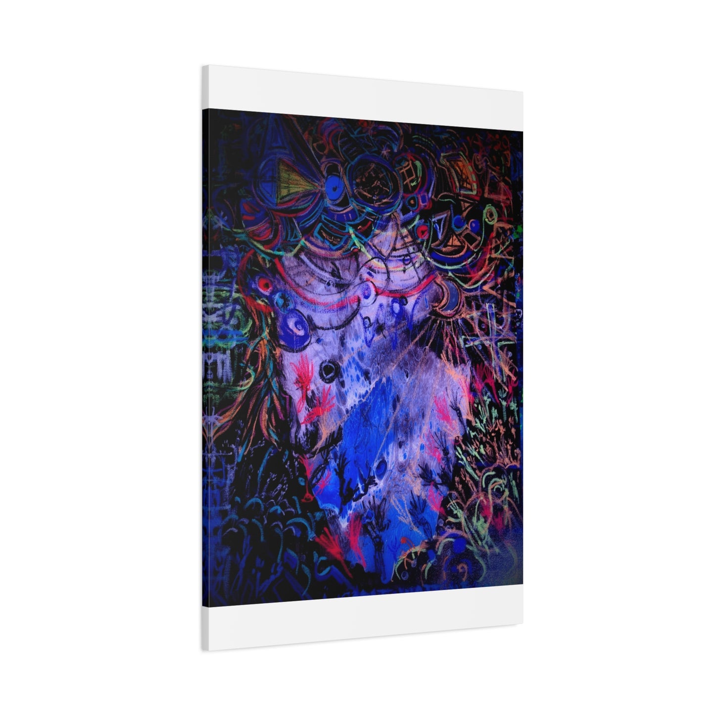 soul_extractions - Abstract Neon Canvas Art - Vibrant Psychedelic Wall Decor