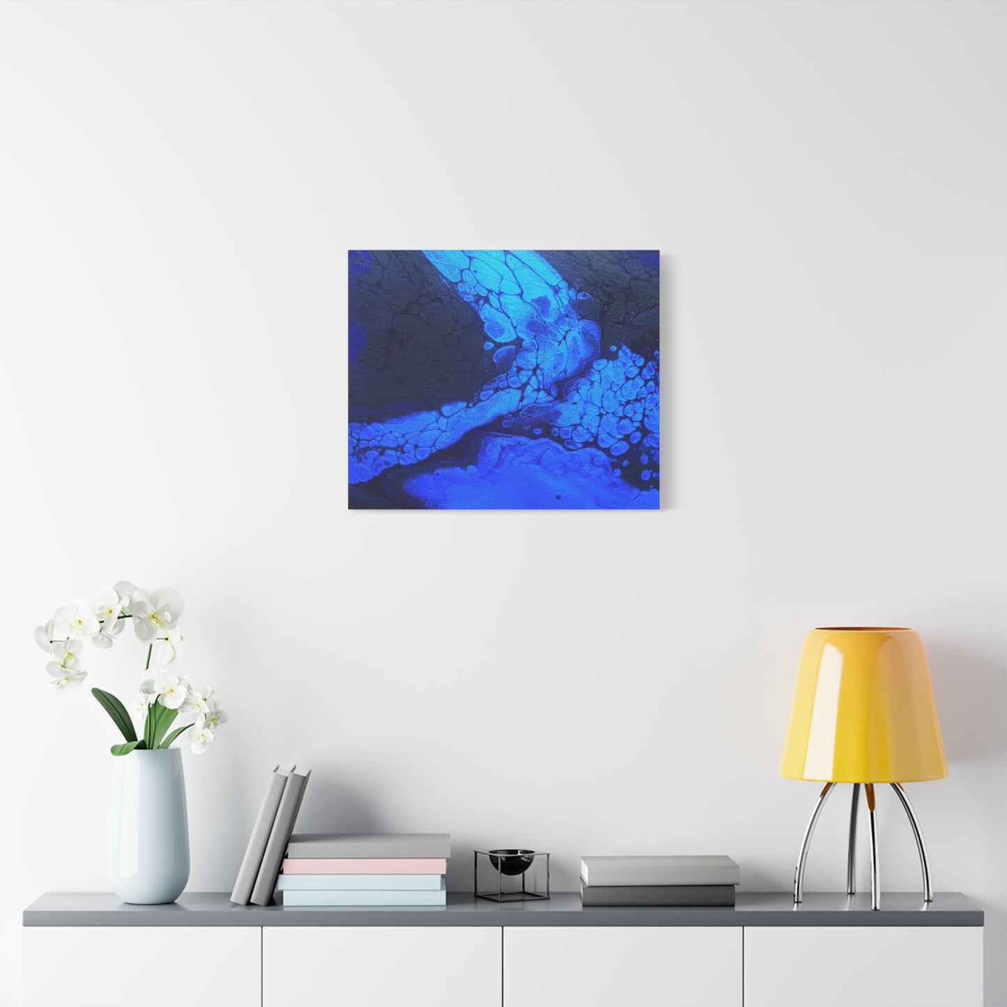 Abstract Blue Ocean Canvas Print — Matte Stretched Wall Art