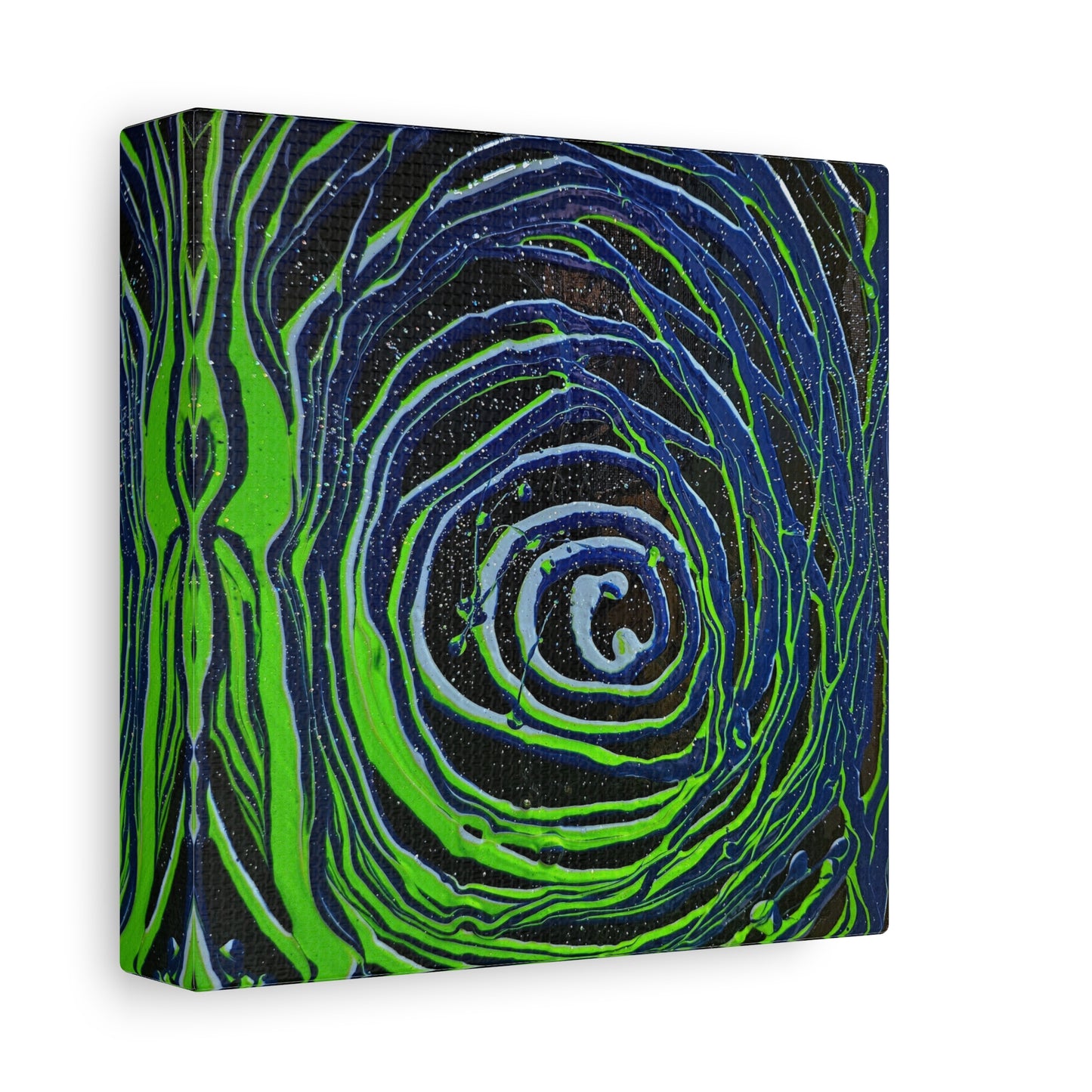 Abstract Green Swirl Matte Canvas Art — Stretched 1.25" Wall Décor