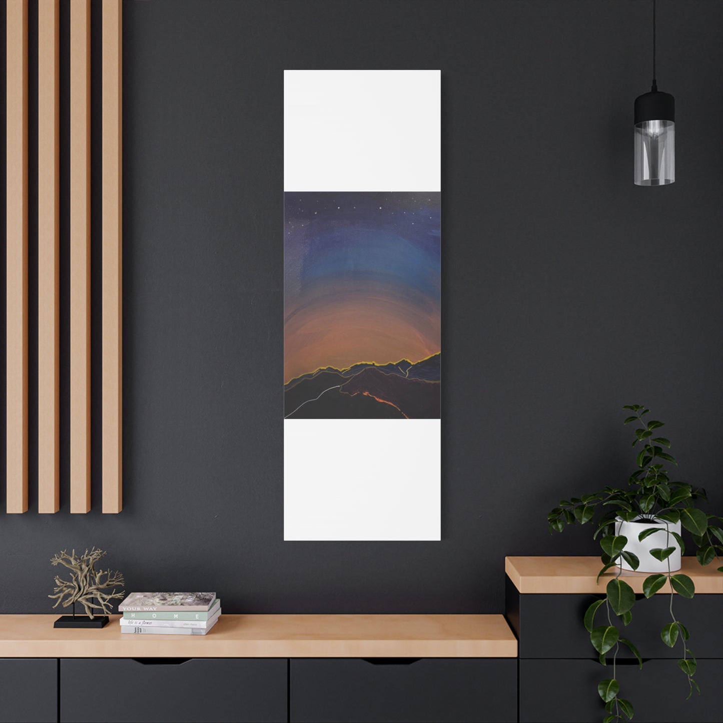 Sunset Mountain Canvas Wall Art - first light — Matte Stretched Landscape Print