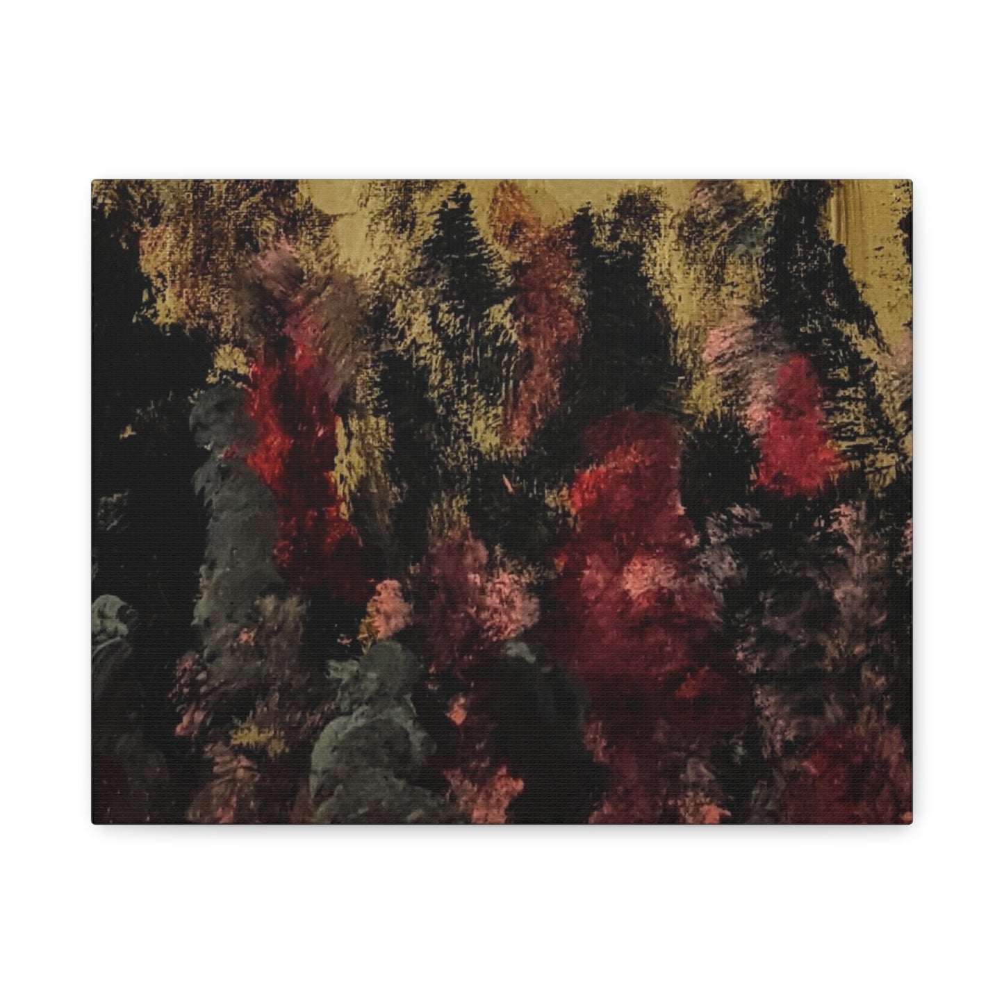 Autumn Forest Nightscape Matte Canvas Print — Stretched 1.25"