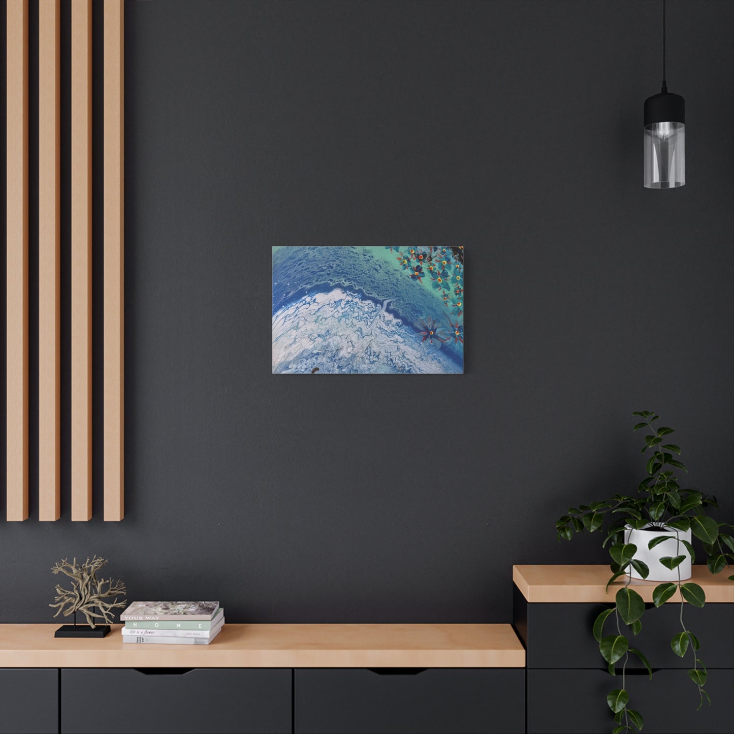 floetrol&flowers - Abstract Matte Canvas Print — Floral Accents Stretched Wall Art