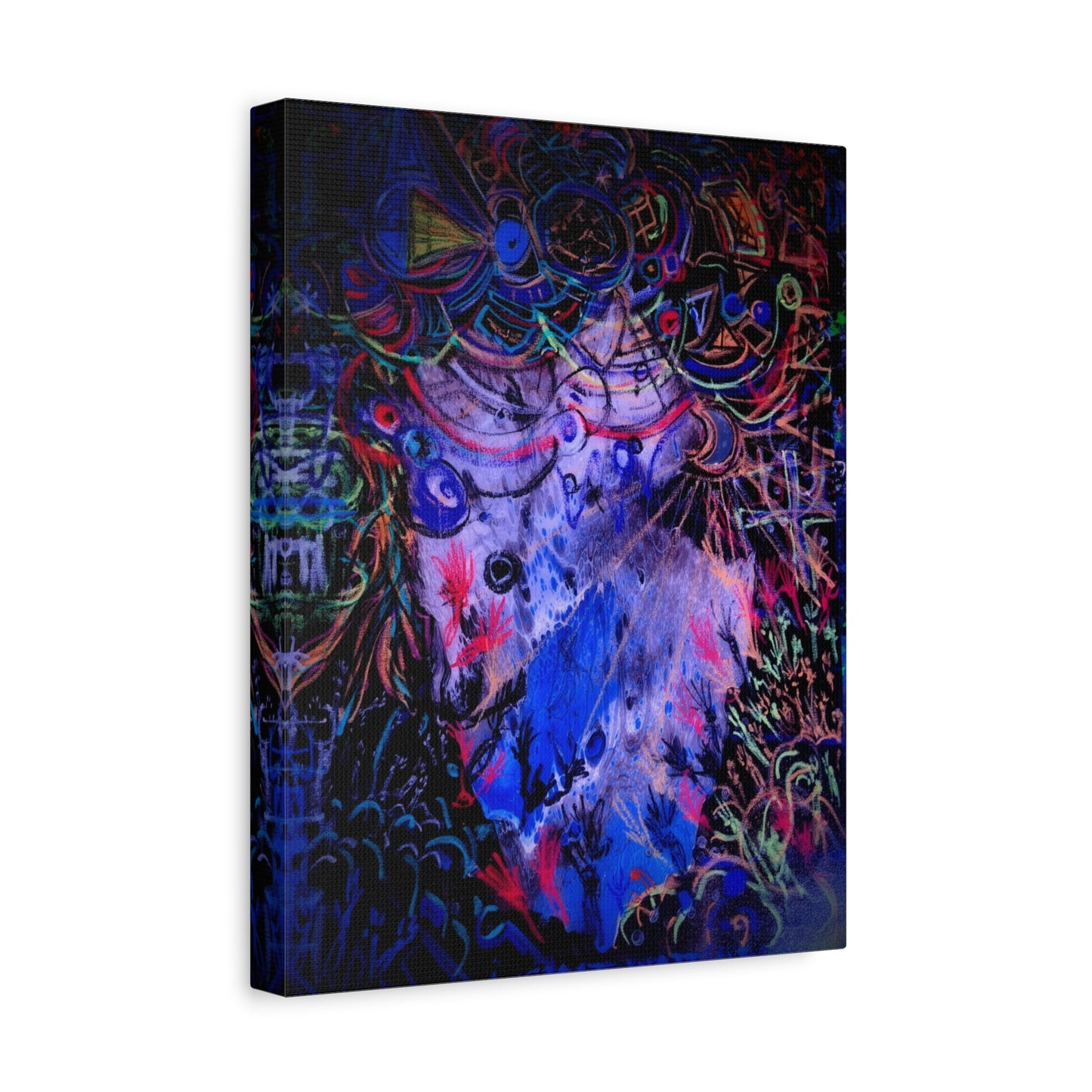 soul_extractions - Abstract Neon Canvas Art - Vibrant Psychedelic Wall Decor