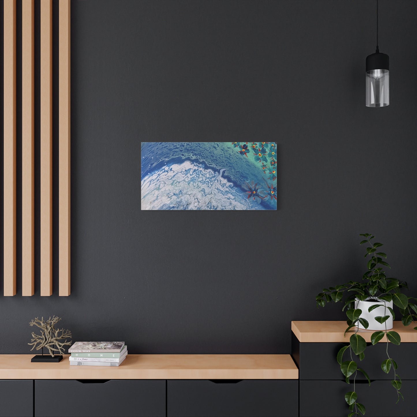 floetrol&flowers - Abstract Matte Canvas Print — Floral Accents Stretched Wall Art