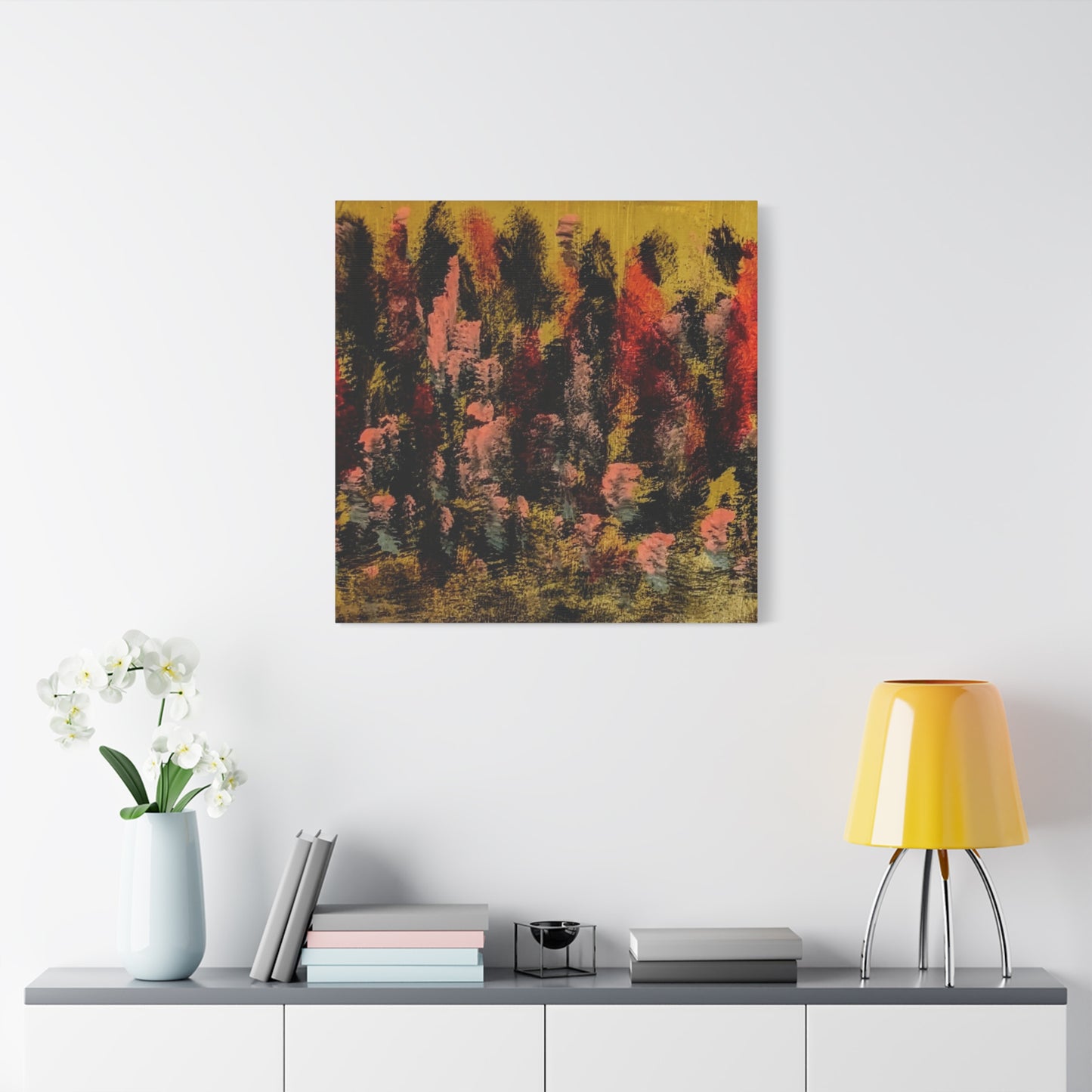 Autumn Forest Abstract — Matte Stretched Canvas