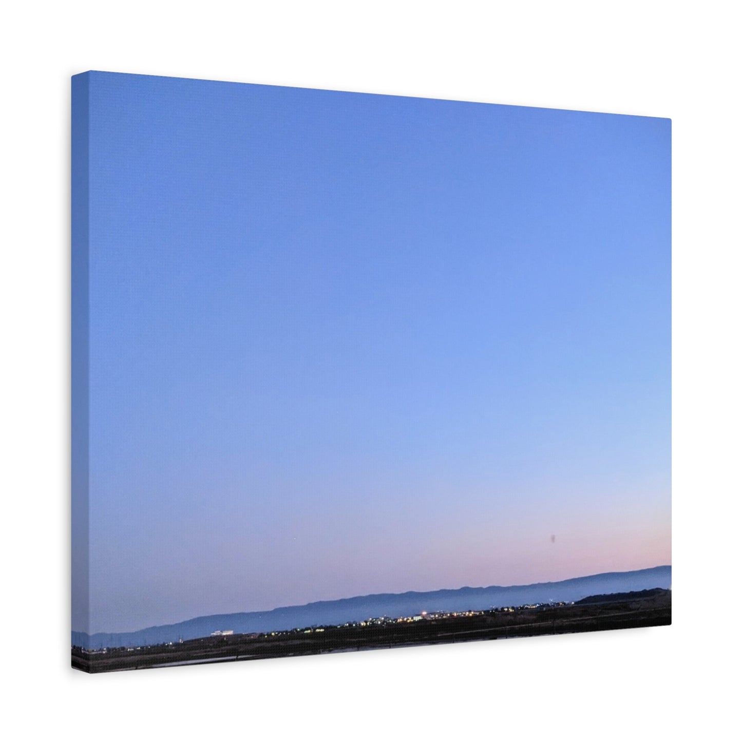Serene Blue Horizon Matte Canvas Print — Stretched Wall Art