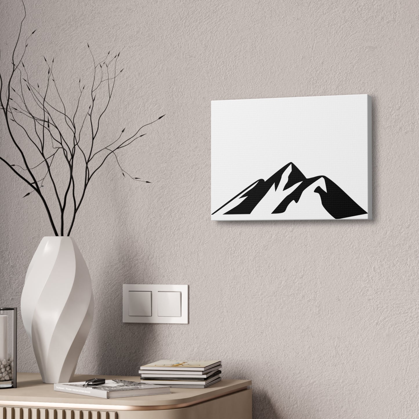 mountains002 - Mountain Silhouette Canvas Art