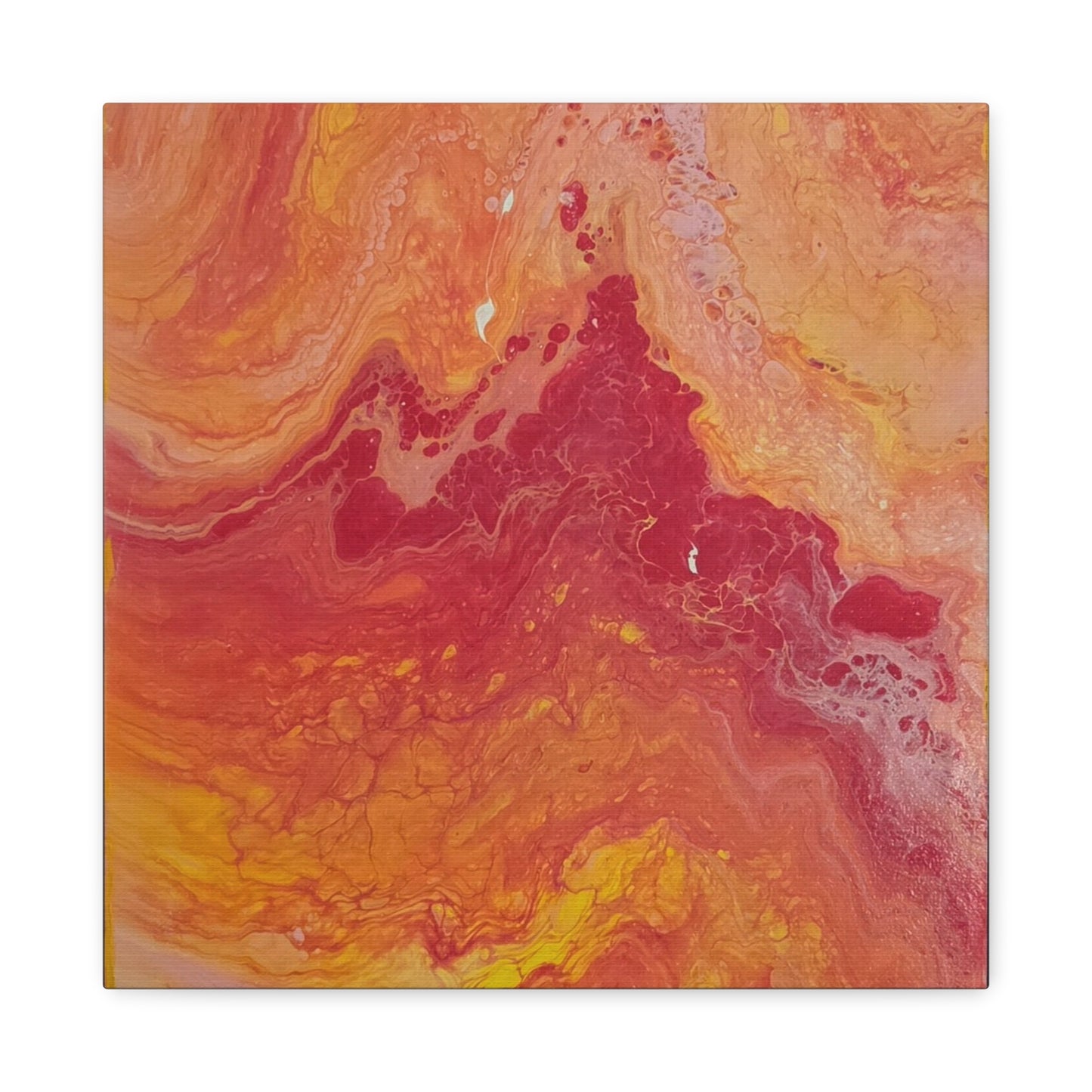 Abstract Pepto Popured - Sunset Swirl Matte Canvas Art - Stretched 1.25"