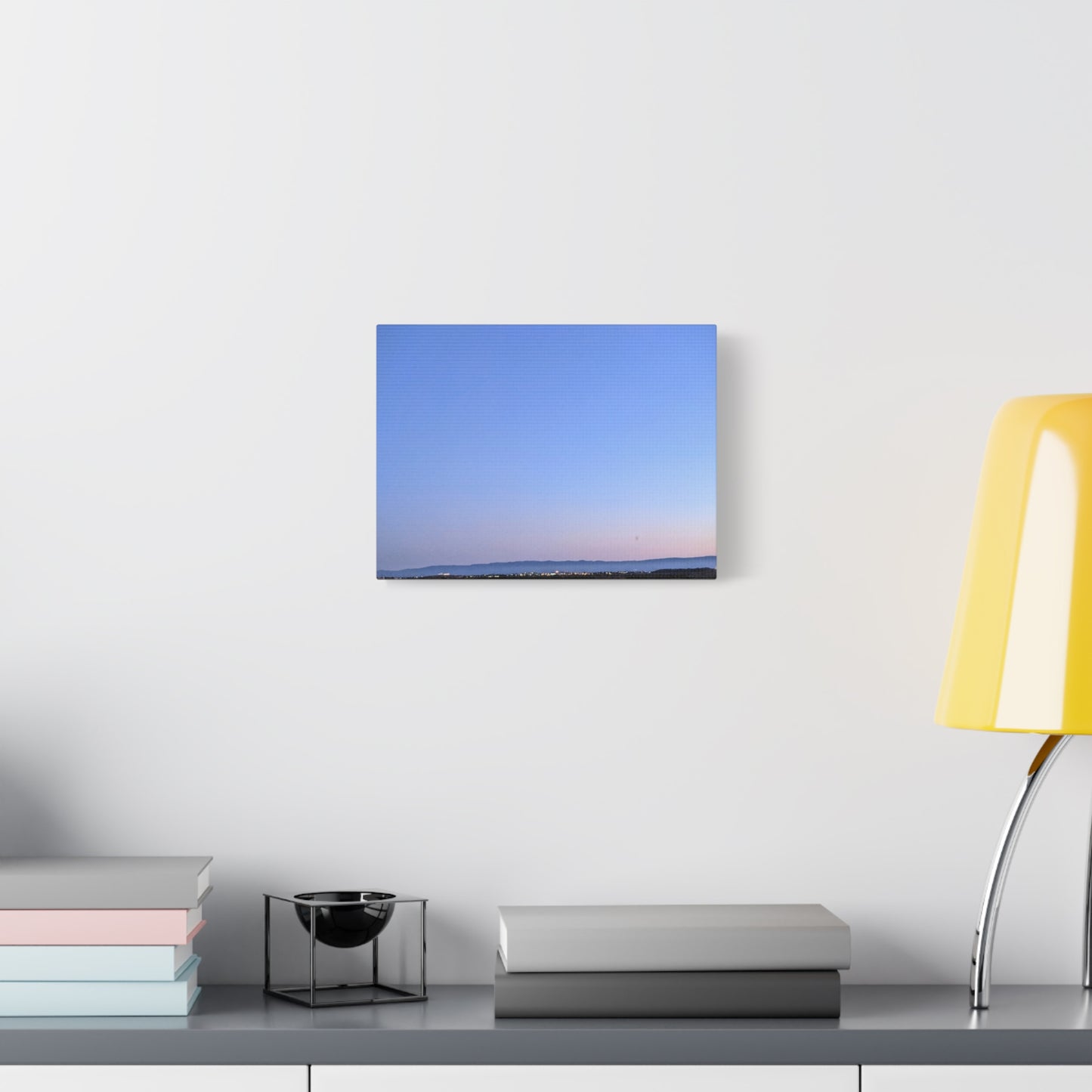 Serene Blue Horizon Matte Canvas Print — Stretched Wall Art