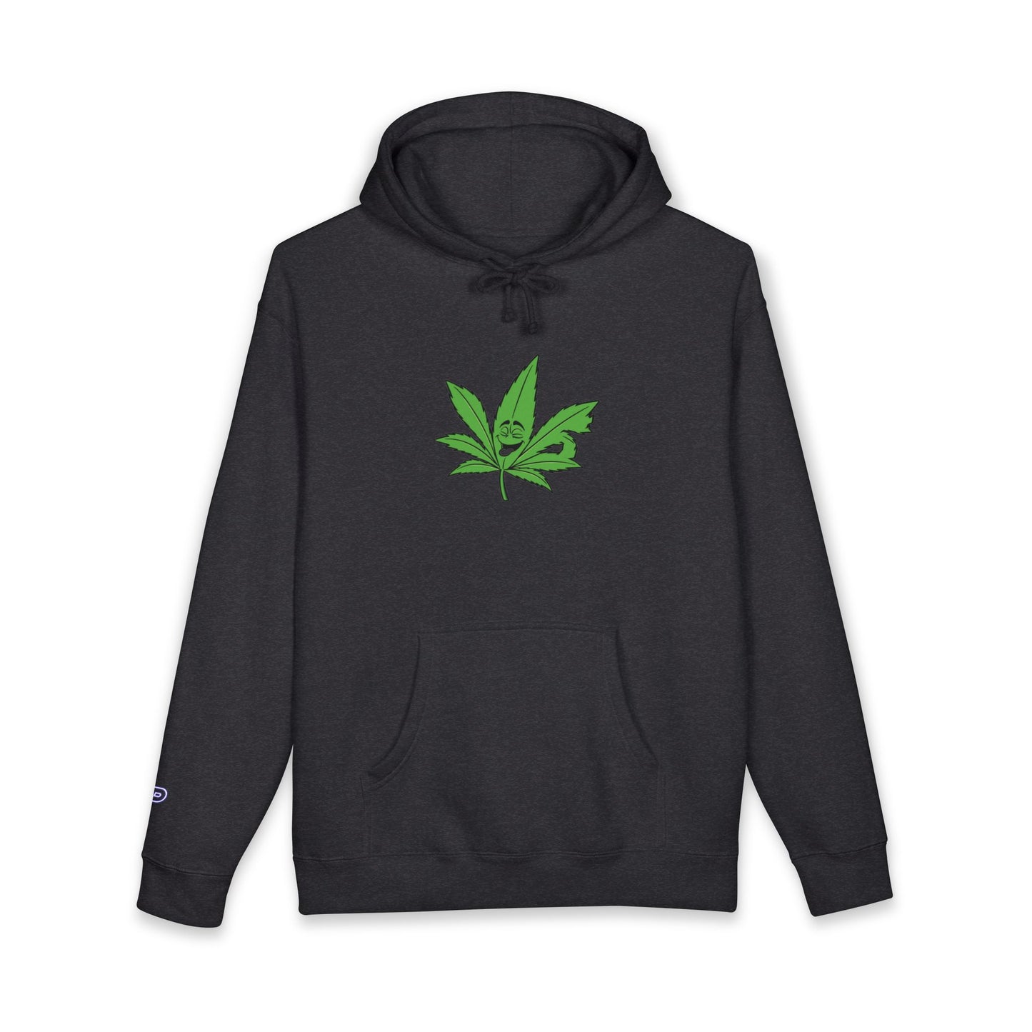 Cannabis Leaf Hoodie — Green Marijuana Leaf Graphic Pullover