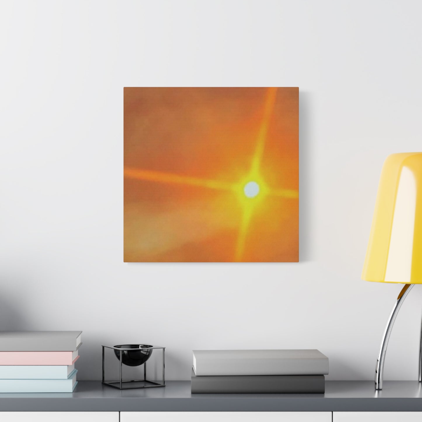 Sunburst Sunset Canvas Print — Warm Abstract Wall Art