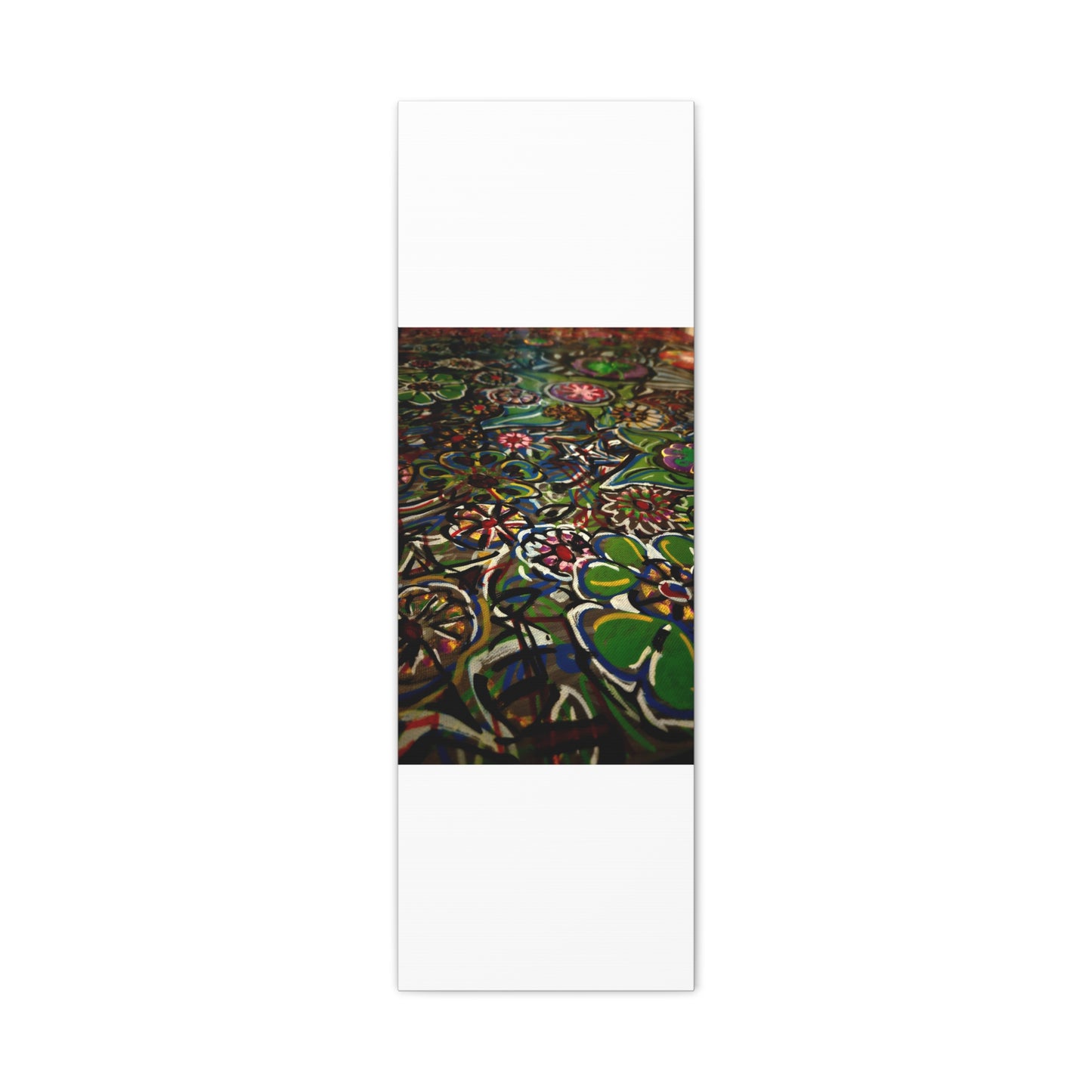 Urban_Gardening - Abstract Floral Canvas Print — Colorful Street-Art Style Stretched Wall Art
